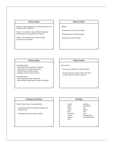 Motion Studies: Therbligs & Motion Economy Principles