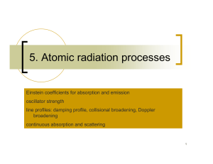 5. Atomic radiation processes