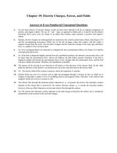 Chapter 19: Electric Charges, Forces, and Fields