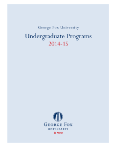 Undergraduate Programs  2014-15 George Fox University