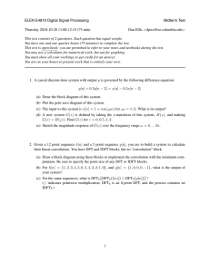 Digital Signal Processing Midterm Test - System Analysis