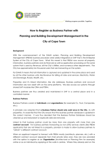 Cape Town Business Partner Registration Guide