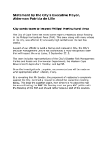 Statement by the City’s Executive Mayor, Alderman Patricia de Lille