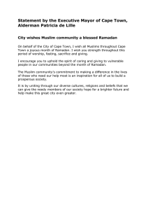 Statement by the Executive Mayor of Cape Town,