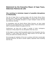 Statement by the Executive Mayor of Cape Town,
