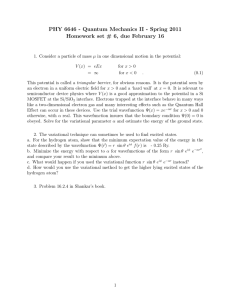 PHY 6646 - Quantum Mechanics II - Spring 2011