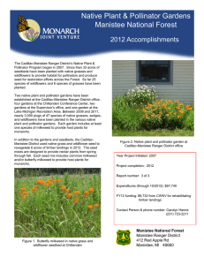Title text here  Native Plant &amp; Pollinator Gardens Manistee National Forest