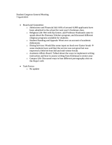 Student Congress General Meeting 7 April 2015  •  Board and Committee