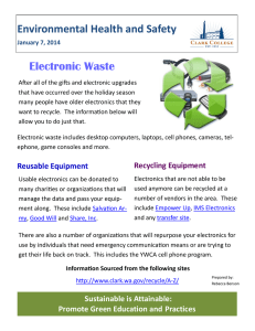Environmental Health and Safety Electronic Waste