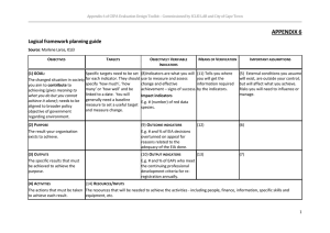 Logical Framework Planning Guide - CEPA Evaluation