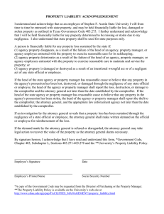 Property Liability Acknowledgement - SFA University