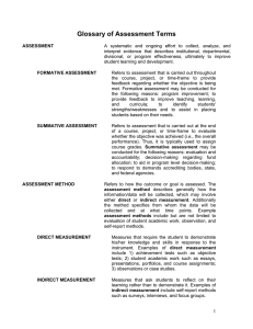Assessment Glossary: Key Terms & Definitions