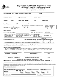 Day Student Night Credit - Registration Form