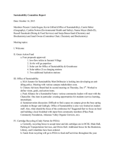 Sustainability Committee Report  Date: October 14, 2013