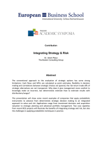 Integrating Strategy &amp; Risk  Abstract