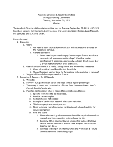 Academic Structure &amp; Faculty Committee Strategic Planning Committee Tuesday, September 29, 2015 Minutes
