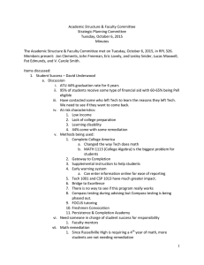 Academic Structure &amp; Faculty Committee Strategic Planning Committee Tuesday, October 6, 2015 Minutes
