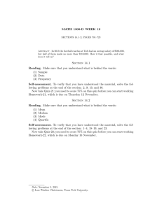 MATH 1300-D WEEK 12