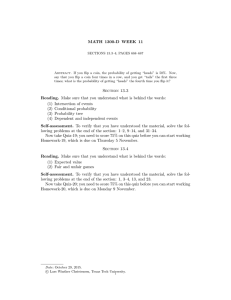 MATH 1300-D WEEK 11