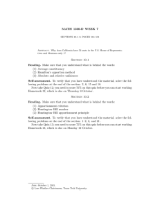 MATH 1300-D WEEK 7
