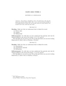 MATH 1300-D WEEK 6