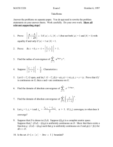 MATH 5320 Exam I October 6, 1997 TakeHome