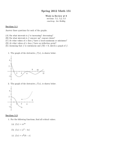 Spring 2012 Math 151 Section 5.1