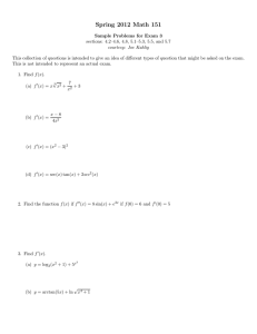 Spring 2012 Math 151