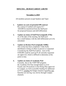 MINUTES – BUDGET GROUP  4:00 PM  November 4, 2010 1.