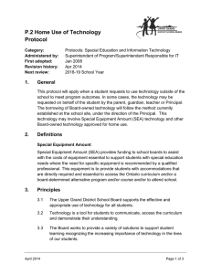 P.2 Home Use of Technology Protocol