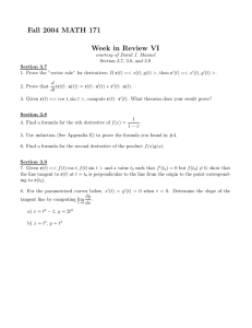 Fall 2004 MATH 171 Week in Review VI