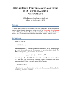 C Programming Assignment: Fibonacci Sequence in High-Performance Computing
