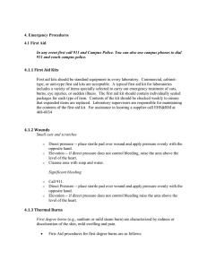 4. Emergency Procedures 4.1 First Aid