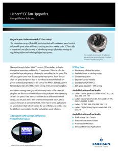 Liebert EC Fan Upgrades Energy Efficient Solutions