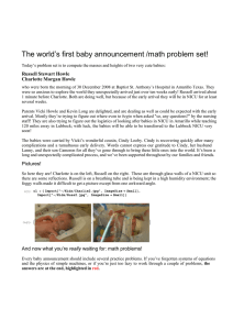 The world’s first baby announcement /math problem set! Russell Stewart Howle