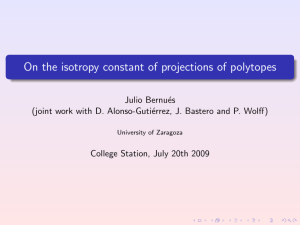 On the isotropy constant of projections of polytopes