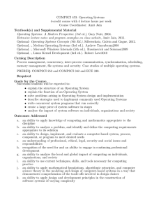COMPSCI 453: Operating Systems Course Coordinator: Amit Jain