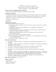 COMPSCI 471: Software Engineering Course Coordinator: James Buffenbarger