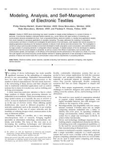 Modeling, Analysis, and Self-Management of Electronic Textiles