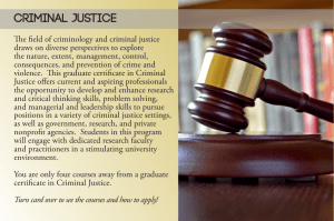 CRIMINAL JUSTICE