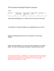 2016 Sussman Internship Proposal Evaluation  Author: