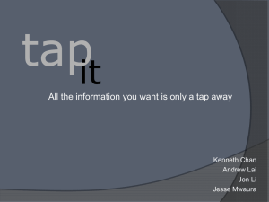 Tap-Based Information Device: Project Overview
