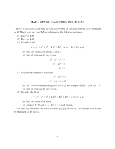 MATH 5399-001 HOMEWORK DUE 28 MAR