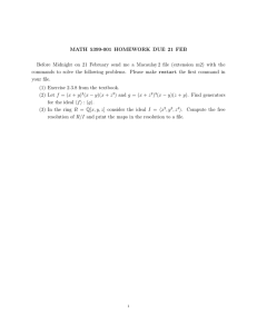 MATH 5399-001 HOMEWORK DUE 21 FEB