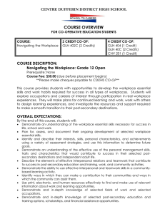COURSE OVERVIEW CENTRE DUFFERIN DISTRICT HIGH SCHOOL COURSE DESCRIPTION: