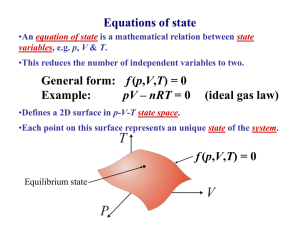 Equations of State: Thermodynamics Presentation