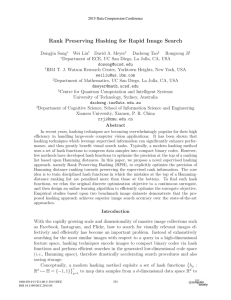 Rank Preserving Hashing for Rapid Image Search