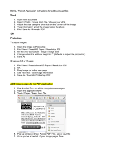 Harris / Weinert Application Instructions for adding image files Word