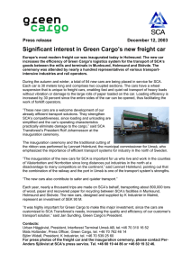 Significant interest in Green Cargo’s new freight car Press release