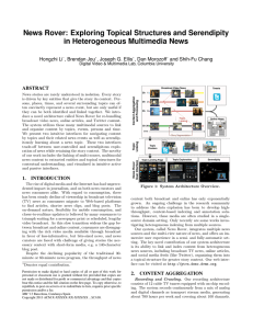 News Rover: Exploring Topical Structures and Serendipity in Heterogeneous Multimedia News